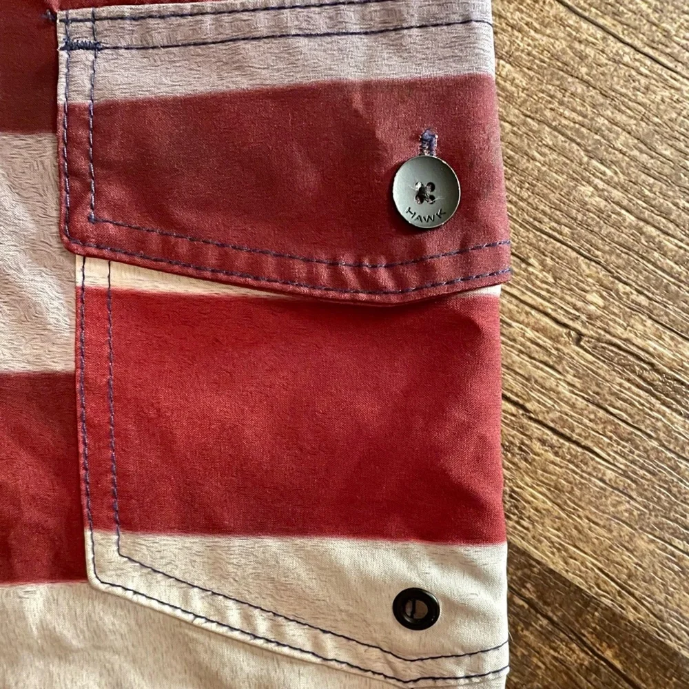 💎2/$22~Mens HAWK American Flag Board Shorts~29 - Picture 4 of 7